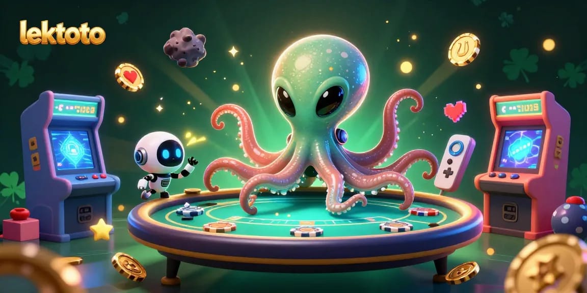 Join the excitement at lektoto with a vibrant, dynamic alien poker scene filled with energy.