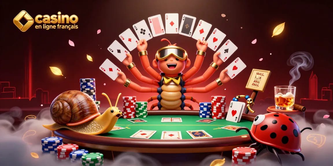 Profitez de l'expérience captivante du casino en ligne français avec des personnages animés.
