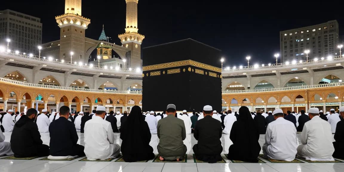 Experience umroh Itikaf at Masjid al-Haram, spiritual journey of faith.