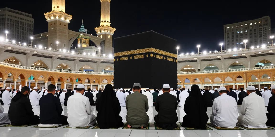 Experience umroh Itikaf at Masjid al-Haram, spiritual journey of faith.
