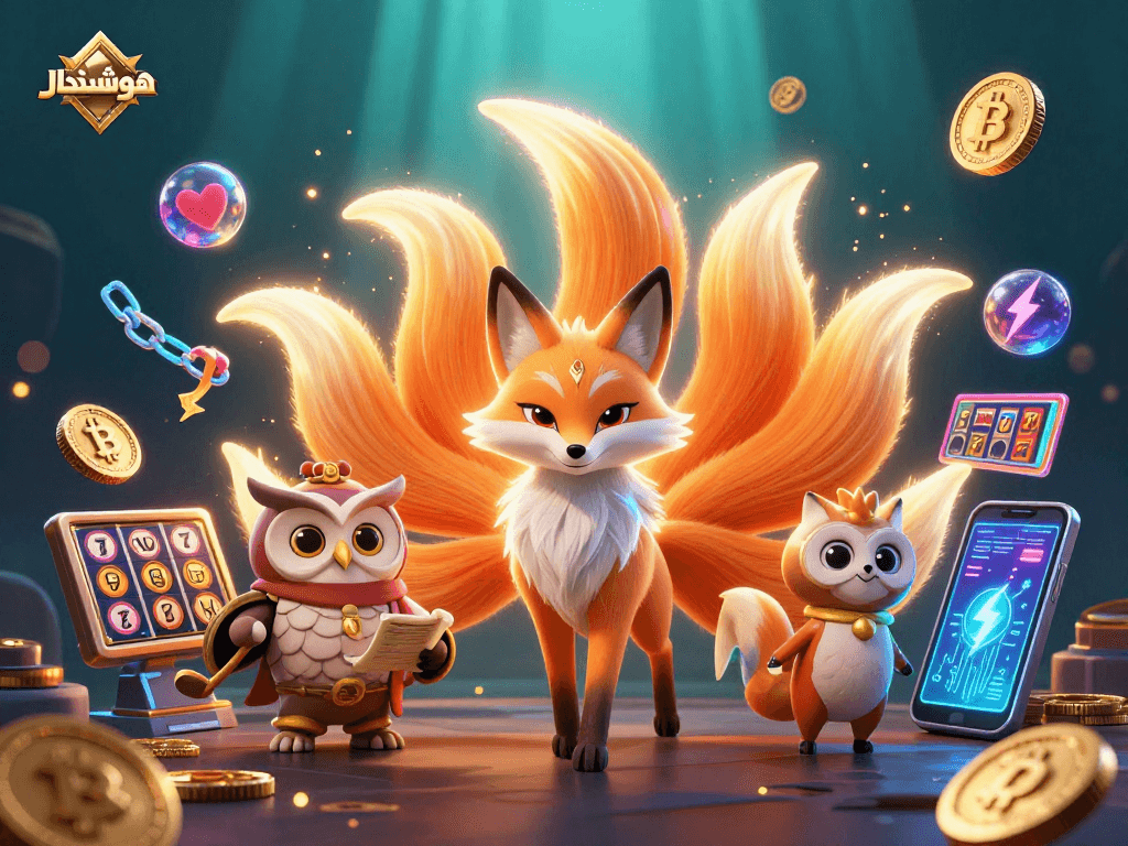 Engage in dynamic gaming with هوشمندکار featuring vibrant characters and casino elements.