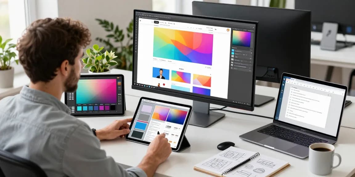 Efficient screen capture using 截图软件 in a modern digital workspace with vibrant designs.