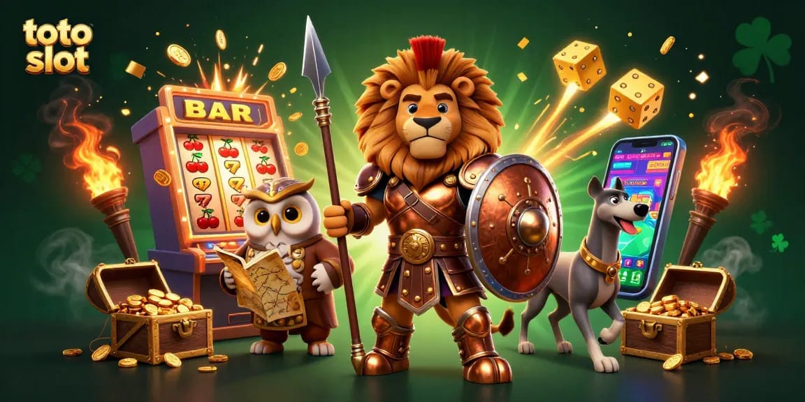 Experience thrilling wins with the latest toto slot gaming trends in this vibrant casino illustration.