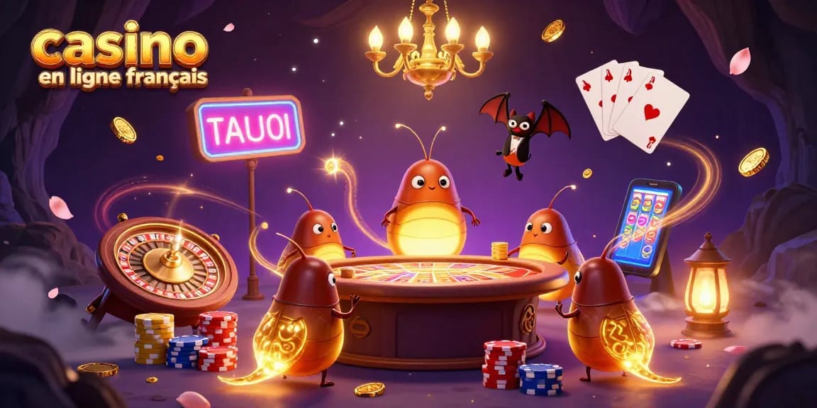 Jouer dans le casino en ligne français avec l'ambiance magique d'un casino animé par des vers luisants.