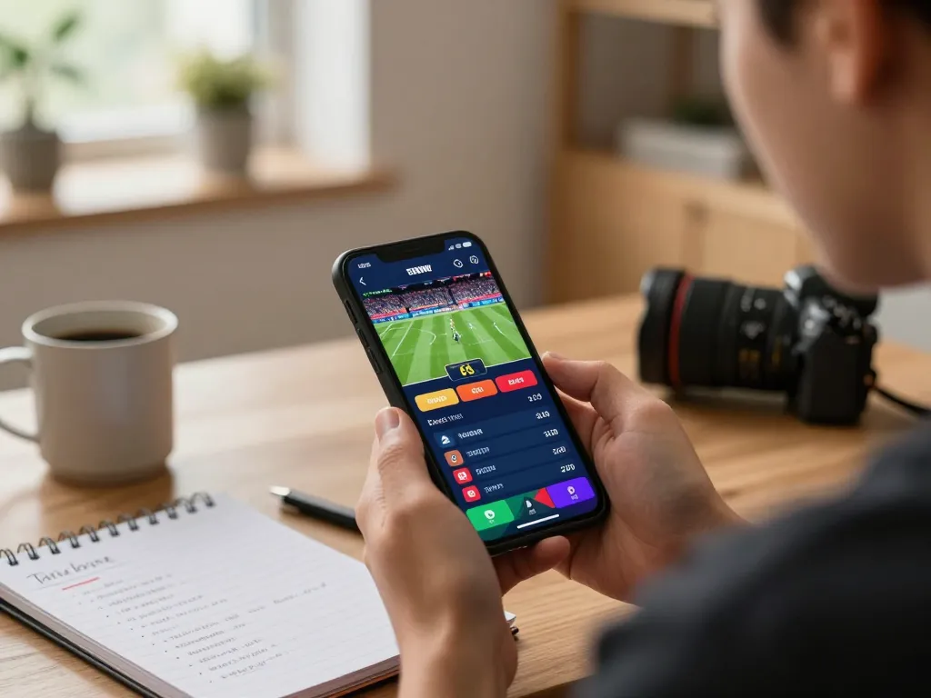 Engaging smartphone sports betting experience showcasing 888vnd nhà cái interface with live action.