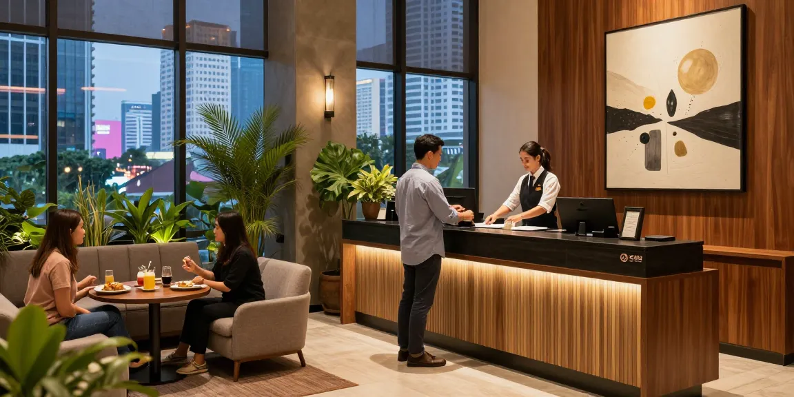 Experience welcoming hospitality at ROKOK88 Hotel Jakarta Pusat lobby.