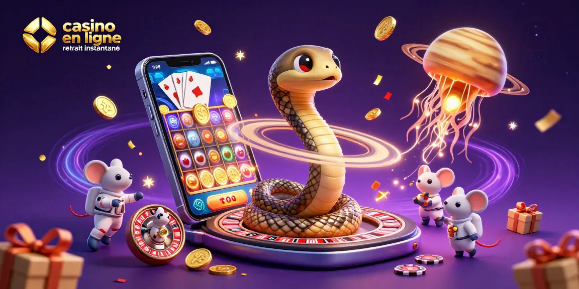 Les astronautes parient sur les segments de l'anneau du serpent autour de Saturne dans un casino en ligne retrait instantané.