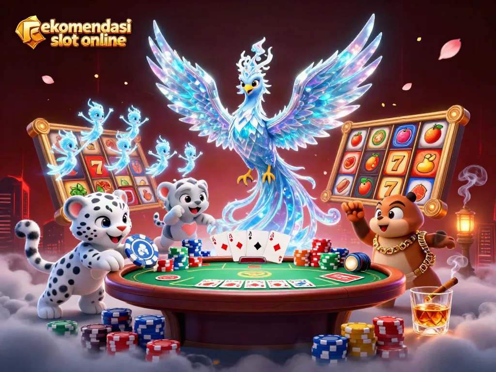 Rekomendasi slot online dengan fitur menarik dalam ilustrasi 3D yang memukau dan penuh warna.