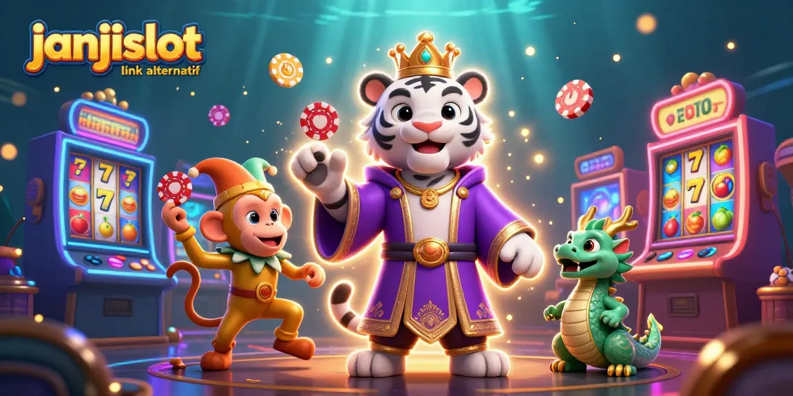 Explore thrilling gaming with janjislot link alternatif, featuring vibrant slot machines and lively characters.