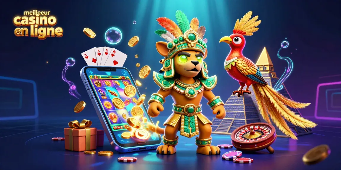 Valeurnez avec le meilleur casino en ligne et le jaguar mayan dans une scène de jeu animée.