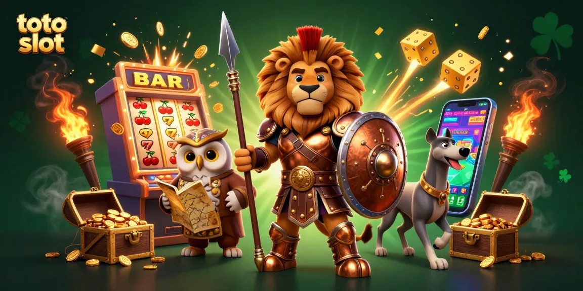 Experience thrilling wins with the latest toto slot gaming trends in this vibrant casino illustration.