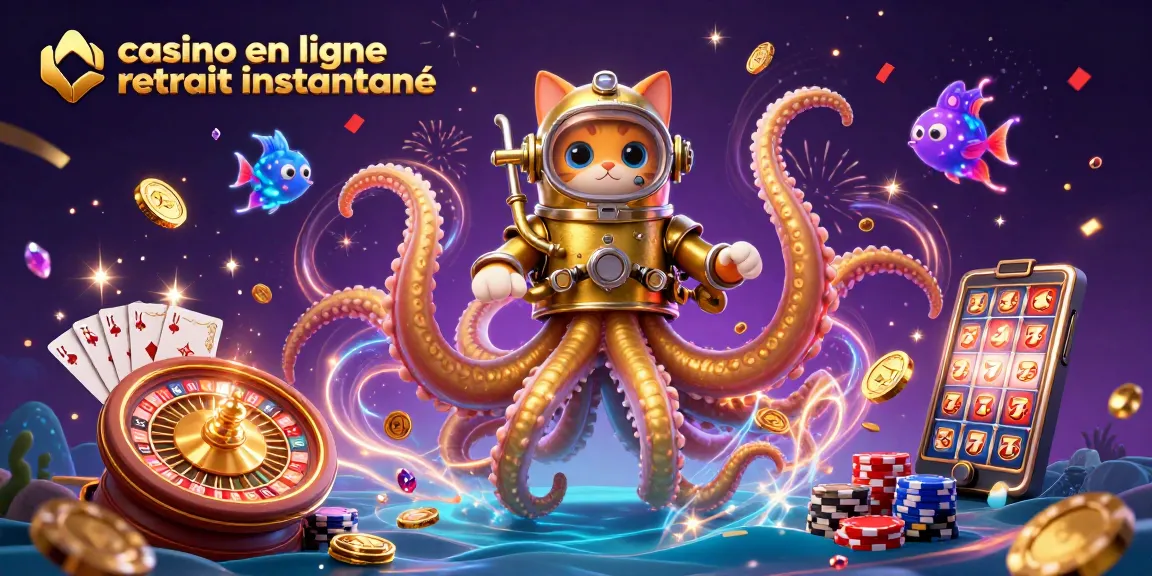 Profitez de l'excitation des jeux avec un casino en ligne retrait instantané dans une scène dynamique pleine de couleurs.