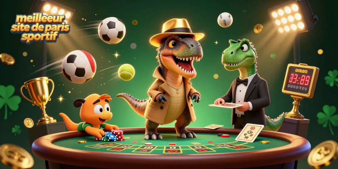 Plongez dans l'univers du meilleur site de paris sportif avec des personnages de dinosaures misant à une table de blackjack.