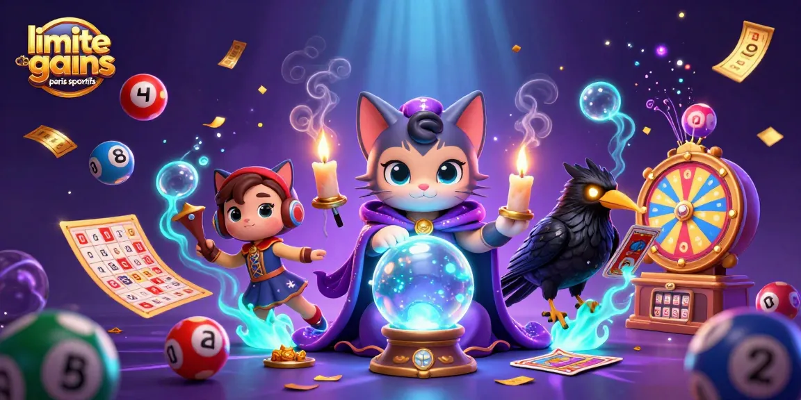 Limite de gains paris sportifs illustré par un chat mystique et une tente de jeux riche en détails.