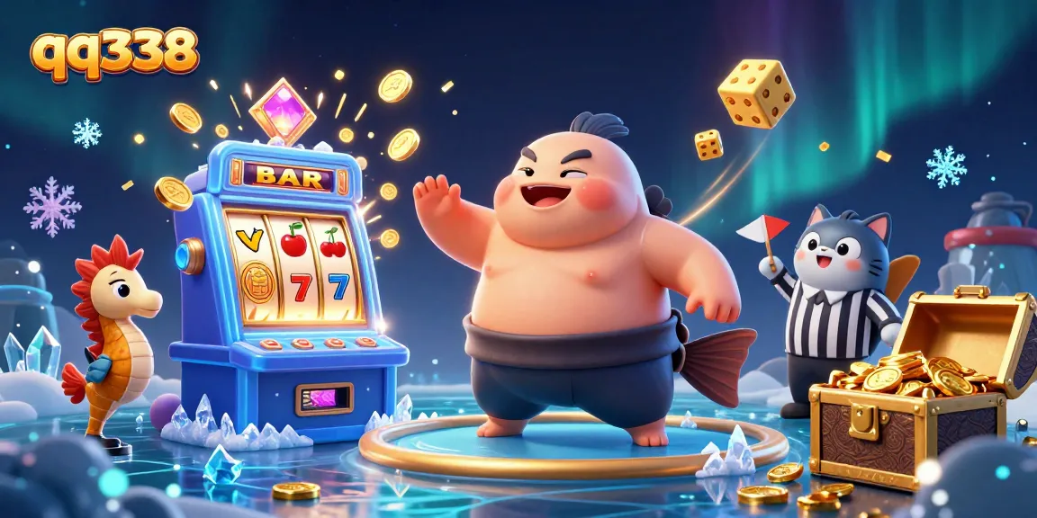 Spin the reels on qq338 with jackpot treasures in this vibrant underwater casino scene.