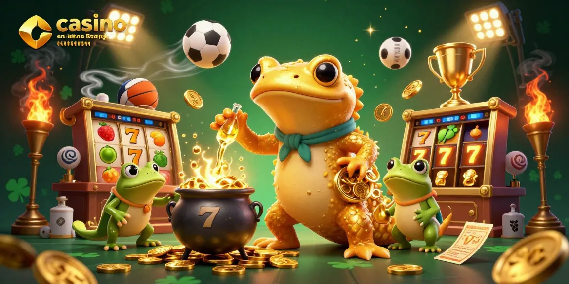 Gagnez avec des machines à sous et des paris sportifs au casino en ligne français dans une scène magique.