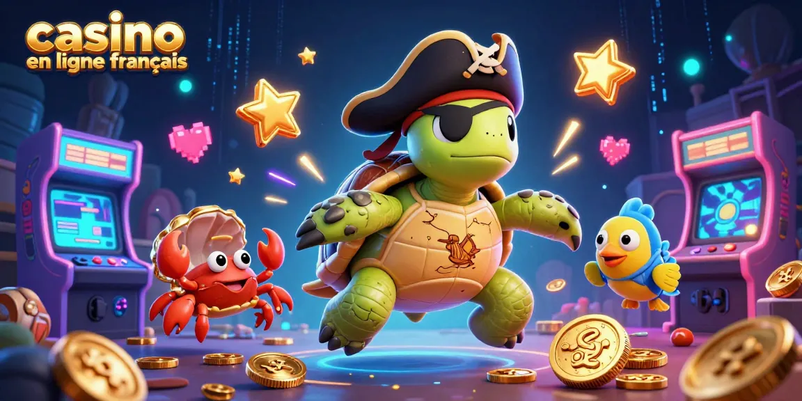 Découvrez la scène dynamique d'un casino en ligne français avec des personnages marins animés.