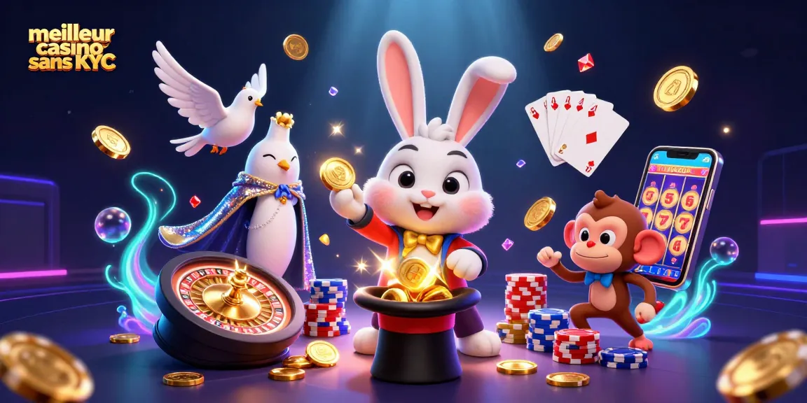 Jouer au meilleur casino sans KYC avec des personnages animés en pleine action de jeu.