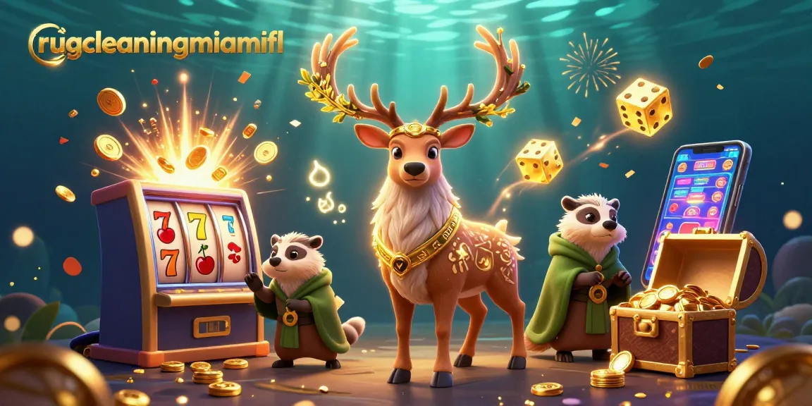 Loading the jackpot with rugcleaningmiamifl's dynamic slot symbols and winning features in a vibrant casino scene.