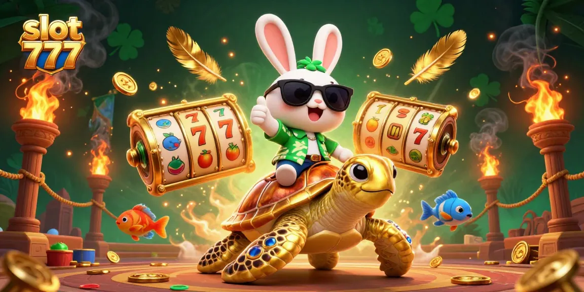 Experience thrilling slot 777 gameplay with this vibrant 3D illustration showcasing luck and adventure.