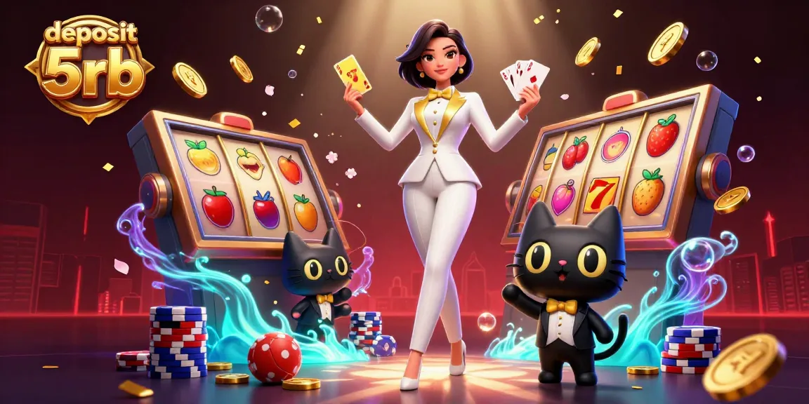 Engage with deposit 5rb in captivating 3D illustration showcasing vibrant casino scenes.