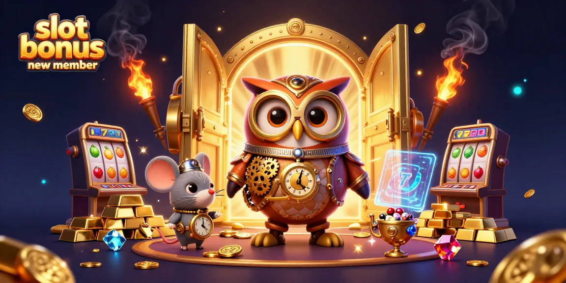 Slot bonus anggota baru memukau dengan karakter kasino yang dinamis dan elemen berharga.
