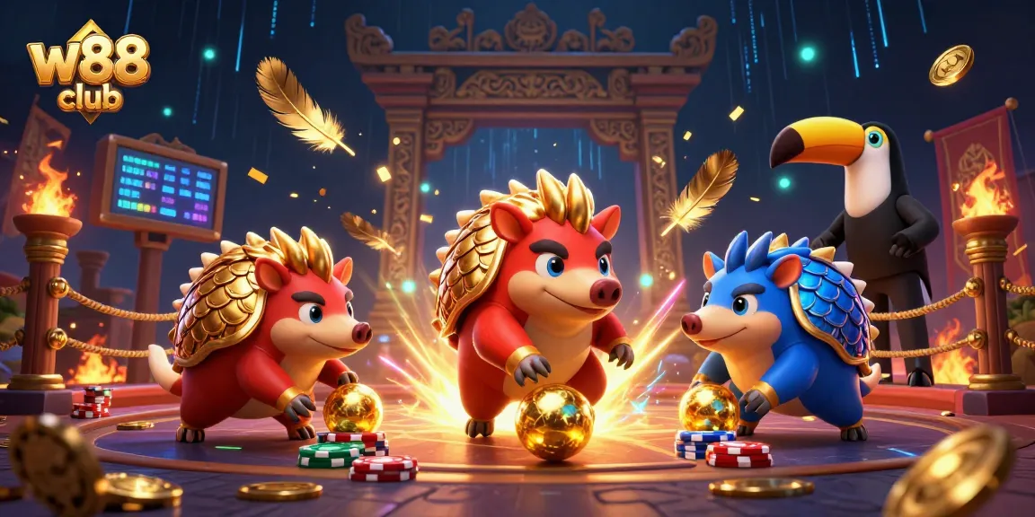 Chơi trò cá cược tại w88 club với các nhân vật hoạt hình độc đáo trong bối cảnh casino sôi động