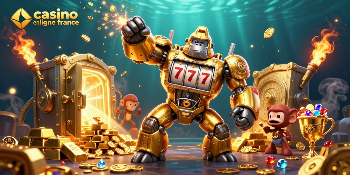 Animations captivantes de machines à sous dévoilant des jackpots au casino en ligne en France.